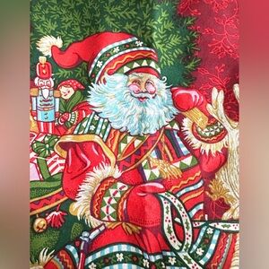 NWT NEW Cheryl Ann Johnson Nordic Santa Bed Quilt & 3 Pillow Cases Full Queen